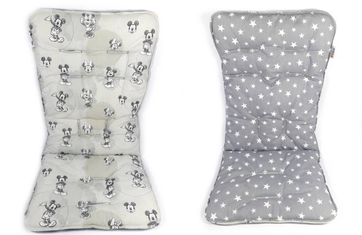 Sedalica KRAĆA (70 cm) - Minnie & Mickey Mouse + zvezdice sivo